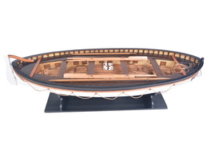 HomeRoots 6" Hand-Painted Solid Wood RMS Titanic Lifeboat No. 7 Model – Nostalgic Maritime Décor Piece 401896