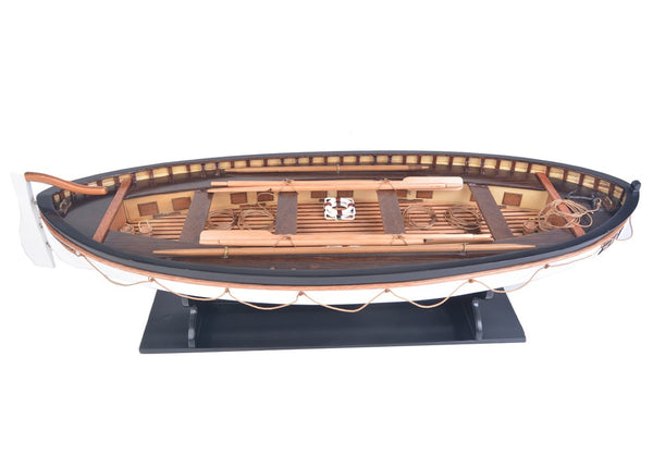 HomeRoots 6" Hand-Painted Solid Wood RMS Titanic Lifeboat No. 7 Model – Nostalgic Maritime Décor Piece 401896