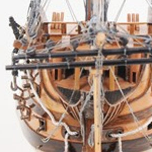 Homeroots 29" Wood Brown Hms Victory Bow Section Hand Painted Decorative Boat  Solid Wood 401911