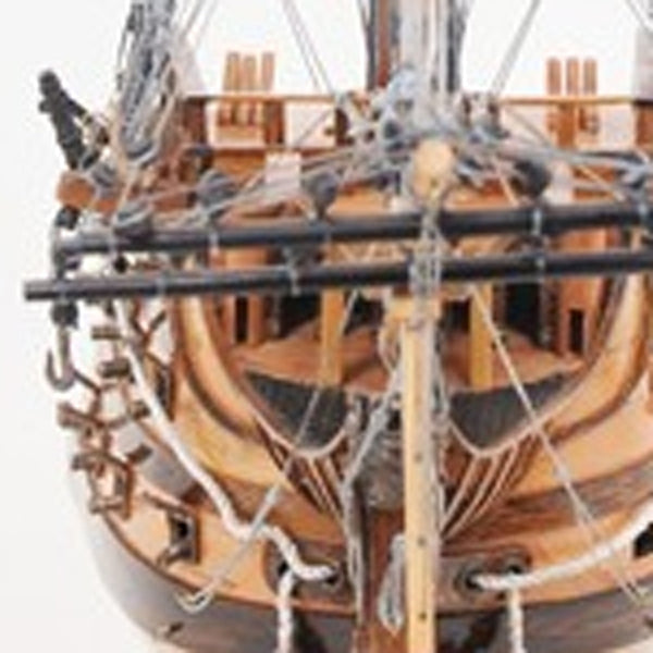 Homeroots 29" Wood Brown Hms Victory Bow Section Hand Painted Decorative Boat  Solid Wood 401911