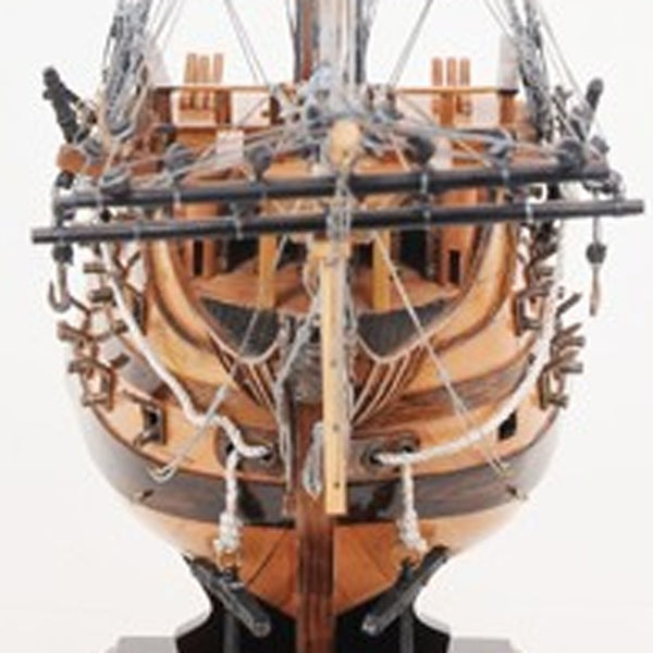 Homeroots 29" Wood Brown Hms Victory Bow Section Hand Painted Decorative Boat  Solid Wood 401911