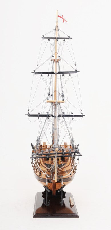 Homeroots 29" Wood Brown Hms Victory Bow Section Hand Painted Decorative Boat  Solid Wood 401911