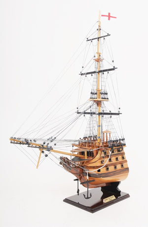 Homeroots 29" Wood Brown Hms Victory Bow Section Hand Painted Decorative Boat  Solid Wood 401911