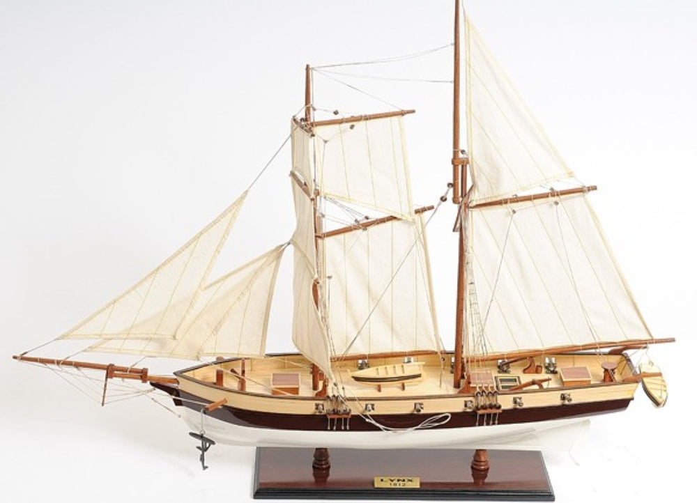 HomeRoots 27 Inch Artisan Painted Solid Wood Sailboat Sculpture Coastal Nautical Decor Accent 401928