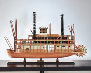 HomeRoots 17" Hand-Painted King of Mississippi Model Boat - Authentic Solid Wood Nautical Decor Accent Piece 401940