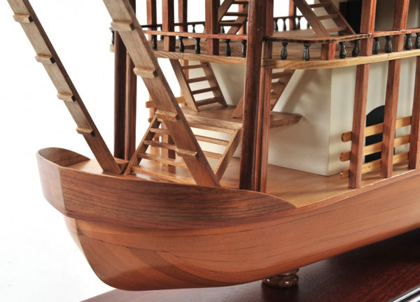 HomeRoots 17" Hand-Painted King of Mississippi Model Boat - Authentic Solid Wood Nautical Decor Accent Piece 401940