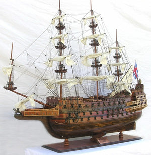 79 Inch Handcrafted Solid Wood Decorative Sailboat Sculpture Coastal Nautical Accent