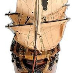 32 Inch Handcrafted Solid Wood Sailboat Replica for Coastal Nautical Home Decor Display
