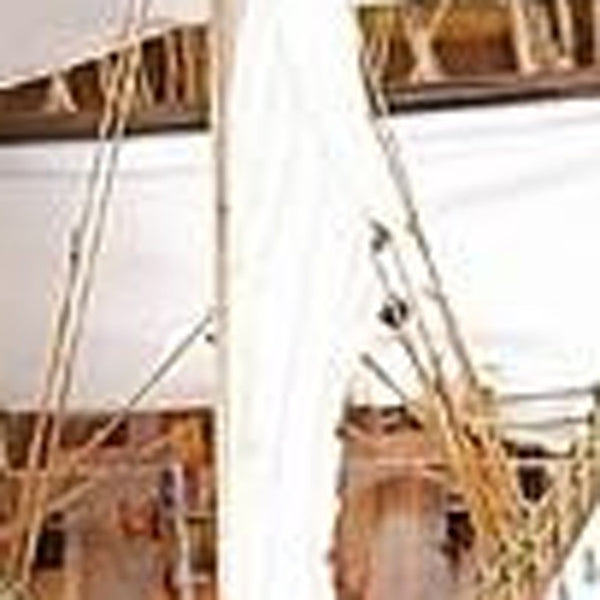 28 Inch Hand Painted Solid Wood Sailboat Replica Nautical Decor Accent Piece