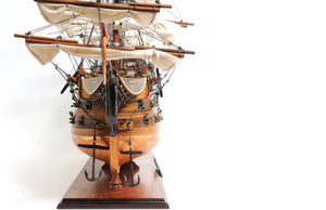 HomeRoots 32" Hand-Painted HMS Victory Model Boat - Elegant Solid Wood Nautical Decor for Collectors & Gift-Giving 401973