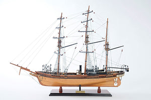 HomeRoots 24" Hand-Painted 1862 CSS Alabama Model Boat – Exquisite Solid Wood Nautical Replica for Collectors 401979