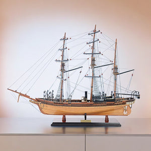 HomeRoots 24" Hand-Painted 1862 CSS Alabama Model Boat – Exquisite Solid Wood Nautical Replica for Collectors 401979