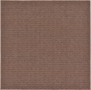 Unique Loom Outdoor Modern Links Machine Made Striped Rug Brown, Brown/Black 5' 4" x 6' 1"