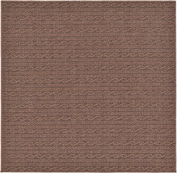Unique Loom Outdoor Modern Links Machine Made Striped Rug Brown, Brown/Black 5' 4" x 6' 1"