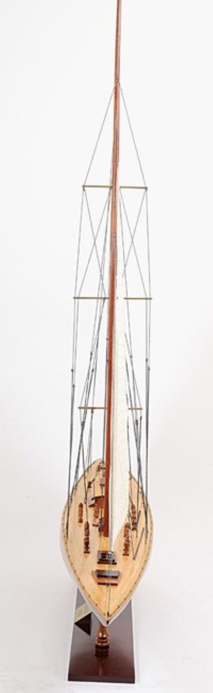 49 Inch Solid Wood Handcrafted Decorative Sailing Vessel Sculpture Nautical Home Accent