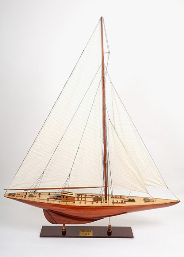 49 Inch Solid Wood Handcrafted Decorative Sailing Vessel Sculpture Nautical Home Accent