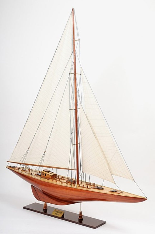 49 Inch Solid Wood Handcrafted Decorative Sailing Vessel Sculpture Nautical Home Accent