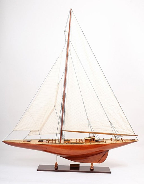 49 Inch Solid Wood Handcrafted Decorative Sailing Vessel Sculpture Nautical Home Accent