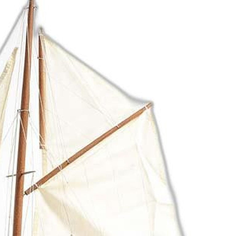 HomeRoots 26 Inch Handcrafted Solid Wood Decorative Sailing Vessel Replica for Coastal Home Decor 401994