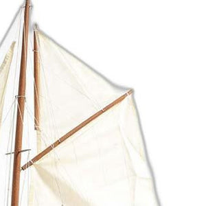 HomeRoots 26 Inch Handcrafted Solid Wood Decorative Sailing Vessel Replica for Coastal Home Decor 401994
