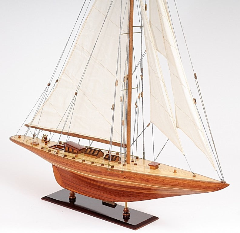 HomeRoots 49 Inch Artisan Crafted Solid Wood Sailboat Sculpture Coastal Nautical Home Decor 401996