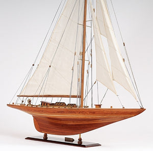 49 Inch Artisan Crafted Solid Wood Sailboat Sculpture Coastal Nautical Home Decor