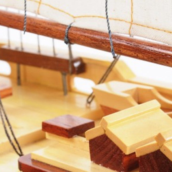 HomeRoots 33" Hand-Painted Bluenose II Model Boat - Elegant Solid Wood Decor for Nautical Enthusiasts & Collectors 401998