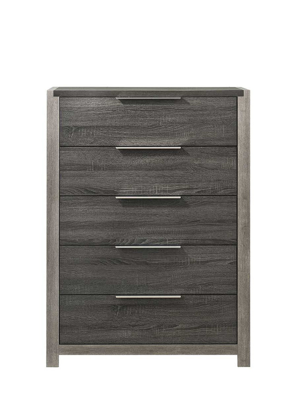 English Elm Jehoram Eight-Drawer Contemporary Dresser with Durable Composite Wood, Full-Extension Dovetail Drawers - Sleek Finish and 70lb Top Capacity Gray 57.9 L x 40.8 W x 18.8 H B2726P289089