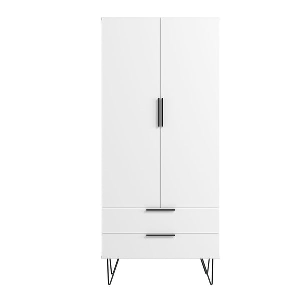 Manhattan Comfort Beekman Mid-Century Modern Cabinet White 401AMC198