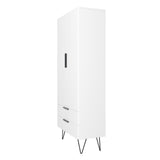 Manhattan Comfort Beekman Mid-Century Modern Cabinet White 401AMC198