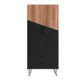 Manhattan Comfort Beekman Mid-Century Modern Cabinet Brown and Black 401AMC240