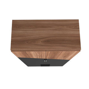 Manhattan Comfort Beekman Mid-Century Modern Cabinet Brown and Black 401AMC240