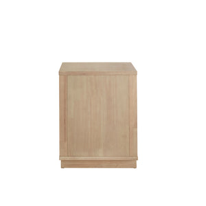 Potrero Rubberwood Nightstand with Drawer and Open Shelf Mid-century Modern Bedroom