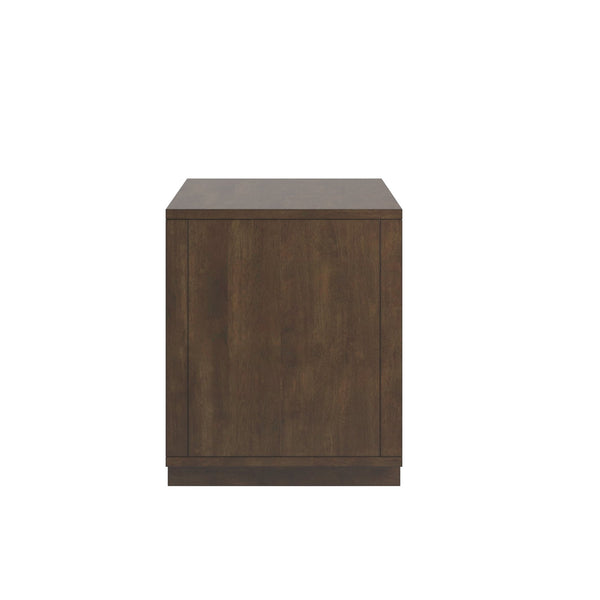 Potrero Rubberwood Nightstand with Drawer and Open Shelf Mid-century Modern Bedroom
