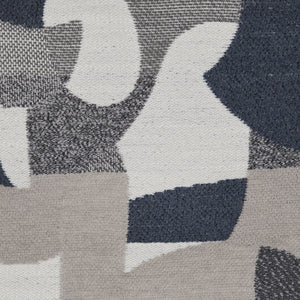 English Elm St. Helena Indigo Blue Oval Upholstered Storage Ottoman with Removable Padded Top and Patterned Fabric Elegance B062P299867