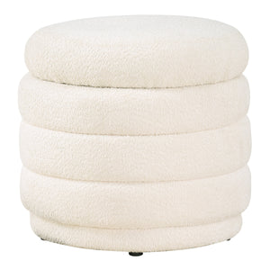 OSP Home Furnishings Cecil Storage Ottoman Snow