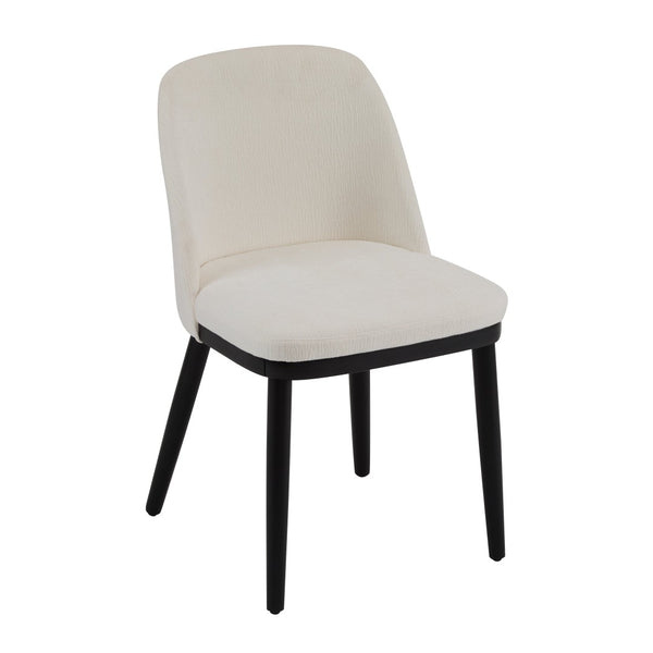 English Elm Dining Chair Set of 2 Mid-century Walnut Wood Frame Upholstered Seat and Back Beige N771P237031M