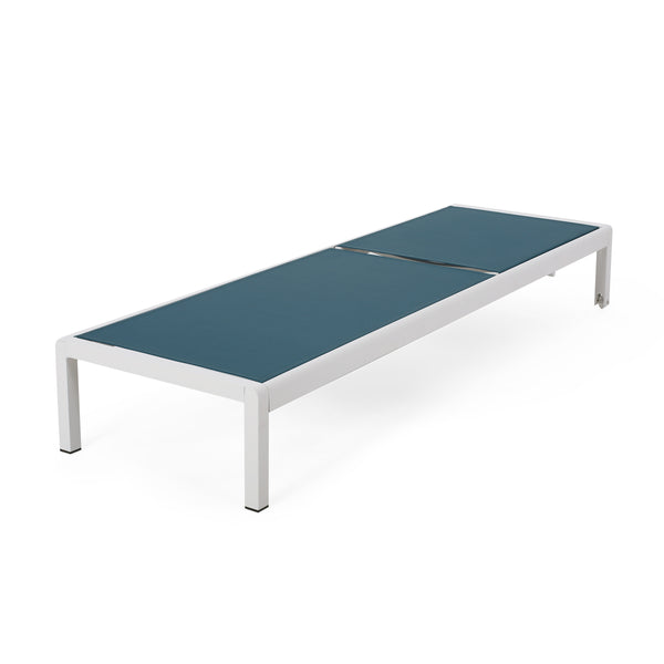 English Elm Christopher Knight Home® - Cape Coral Chaise Lounge - Adjustable Outdoor Lounger With Wheels, Breathable Mesh, And Durability 57592.00BLUMP2