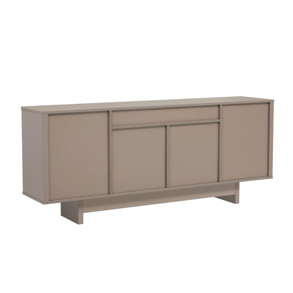 English Elm Ella 71" Sideboard with Soft-Close Doors, Adjustable Shelves, 9 Cubby Spaces & Modern Sled Legs Mocha B365S00109