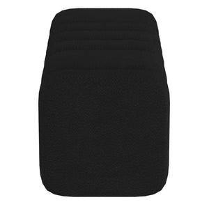 Worldwide Home Furnishings Rigel-large Elegant Boucle Ottoman Bench For Living Room, Bedroom, Or Dressing Room Décor Upgrade Black Boucle Fabric 402-133bk