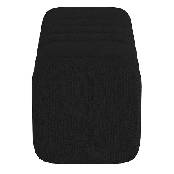 Worldwide Home Furnishings Rigel-large Elegant Boucle Ottoman Bench For Living Room, Bedroom, Or Dressing Room Décor Upgrade Black Boucle Fabric 402-133bk