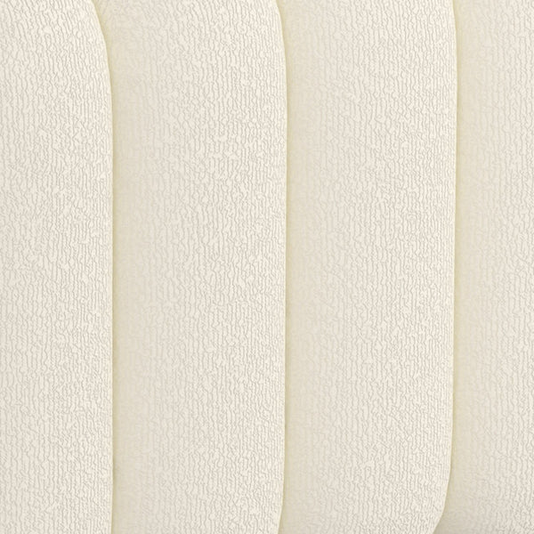 Worldwide Home Furnishings Rigel-large Elegant Boucle Ottoman Bench For Living Room, Bedroom, Or Dressing Room Décor Upgrade Ivory Boucle Fabric 402-133iv