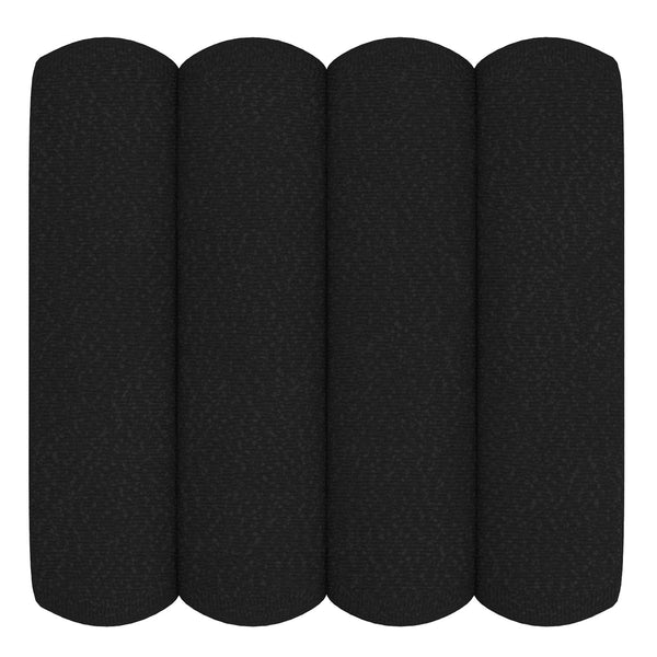 Worldwide Home Furnishings Rigel-small Textured Boucle Ottoman Bench For Stylish Seating And Relaxation In Any Space Black Boucle Fabric 402-133sm_Bk