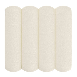 Worldwide Home Furnishings Rigel-small Textured Boucle Ottoman Bench For Stylish Seating And Relaxation In Any Space Ivory Boucle Fabric 402-133sm_Iv