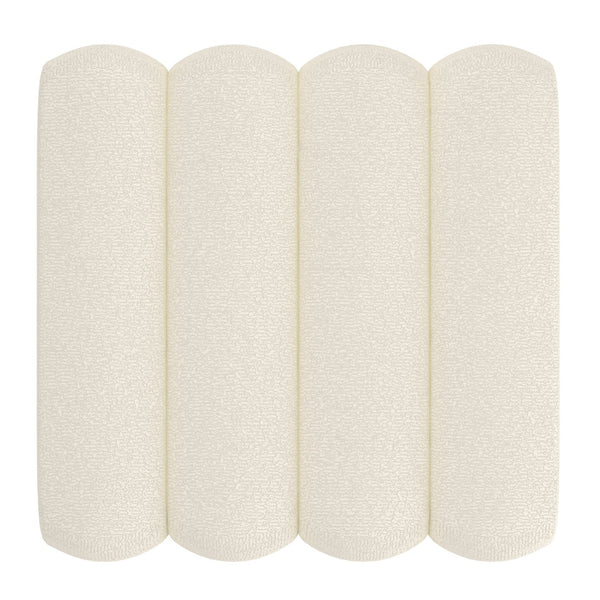 Worldwide Home Furnishings Rigel-small Textured Boucle Ottoman Bench For Stylish Seating And Relaxation In Any Space Ivory Boucle Fabric 402-133sm_Iv