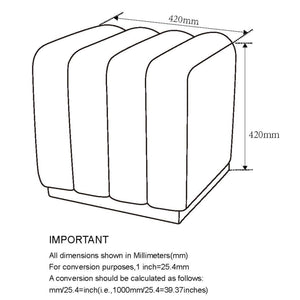 Worldwide Home Furnishings Rigel-small Textured Boucle Ottoman Bench For Stylish Seating And Relaxation In Any Space Ivory Boucle Fabric 402-133sm_Iv