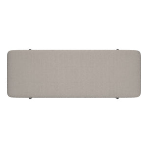 Worldwide Home Furnishings Erzo-storage Ottoman - Stylish Deep Storage Solution For Living Room, Bedroom, Or Hallway Decor Warm Grey,Black Fabric,Metal 402-136gry