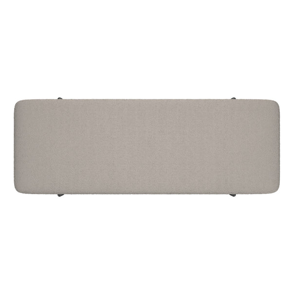 Worldwide Home Furnishings Erzo-storage Ottoman - Stylish Deep Storage Solution For Living Room, Bedroom, Or Hallway Decor Warm Grey,Black Fabric,Metal 402-136gry