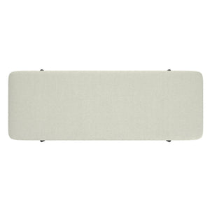 Worldwide Home Furnishings Erzo-storage Ottoman - Stylish Deep Storage Solution For Living Room, Bedroom, Or Hallway Decor White,Black Fabric,Metal 402-136wt