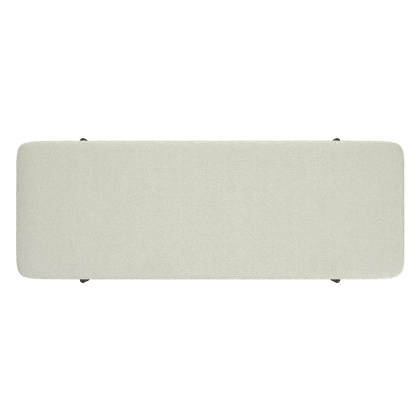 Worldwide Home Furnishings Erzo-storage Ottoman - Stylish Deep Storage Solution For Living Room, Bedroom, Or Hallway Decor White,Black Fabric,Metal 402-136wt